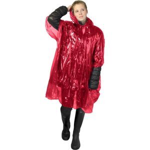 Unisex Adult Mayan Recycled Plastic Raincoat / Red